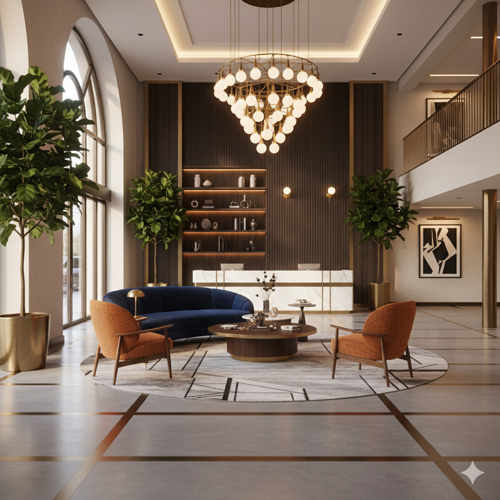 Kommersiell styling för lokaler och hotell